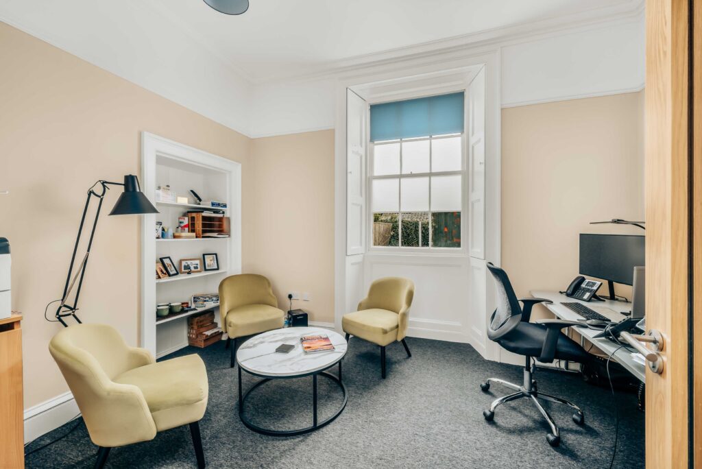 2 person office with breakout area